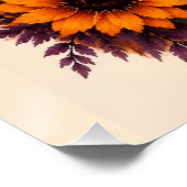 Wildes Herz Freier Geist Boho Floral TigerArt Poster (Ecke)