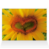 Wildes Herz, Sonnenblumeherzkarte, Liebe, wedding (Innenansicht Horizontal (Oben))