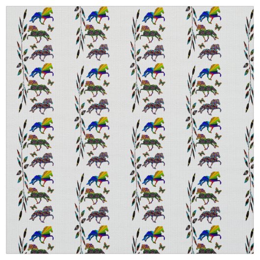 Wildes Isländisches Pferd Stoff (Muster)