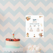 Wildes Jahr Eins Meilensteine Poster mit Zootieren