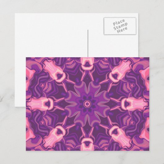 wildes Kaleid Postkarte (Vorne/Hinten)