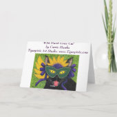 Wildes Karneval-Katzen-Party-New- Karte (Rückseite)
