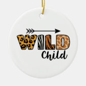 Wildes Kind Keramik Ornament (Vorne)
