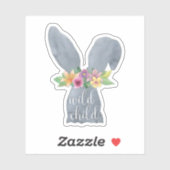 Wildes Kind | Niedliches Zitat aus der Blume der S Aufkleber (Blatt)