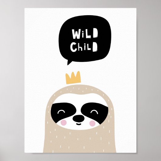 Wildes Kind | Skandinavisches Kinderzimmer Poster (Vorne)