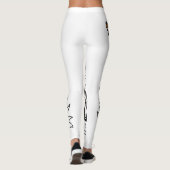 Wildes Kind Wolf Blumenkrone Dolch Tattoo Flash F Leggings (Rückseite)