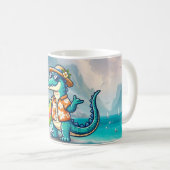 Wildes Krokodil-Abenteuer im Meer Kaffeetasse (VorderseiteRechts)