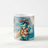 Wildes Krokodil-Abenteuer im Meer Kaffeetasse (Mittel)