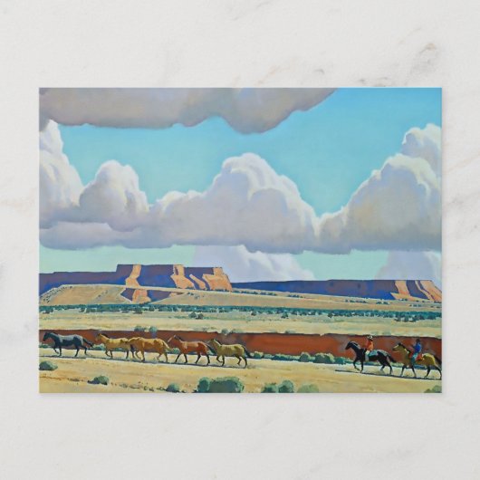 "Wildes Land der Navajo" von Maynard Dixon Postkarte (Vorderseite)
