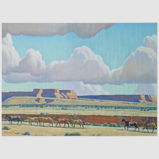 "Wildes Land der Navajo" von Maynard Dixon Seidenpapier (Vorderseite)