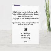 Wildes Lila Karte (Rückseite)