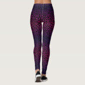 Wildes lila Leopard-Druck-Pelz-Muster Leggings (Rückseite)