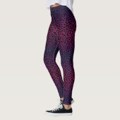 Wildes lila Leopard-Druck-Pelz-Muster Leggings (Links)