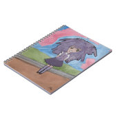 "Wildes lila" Notizbuch Notizblock (Linke Seite)