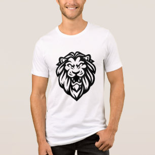 Wildes Löwenkopf-Grafik Tri-Blend Shirt