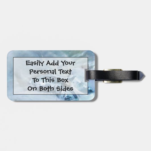 Wildes malaysisches Perlmutt Gepäckanhänger (Rückseite horizontal)