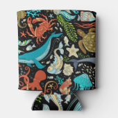 Wildes Meeresleben: farbenfroh Vintag. Dosenkühler (Rückseite)