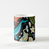 Wildes Meeresleben: farbenfroh Vintag. Kaffeetasse (Mittel)