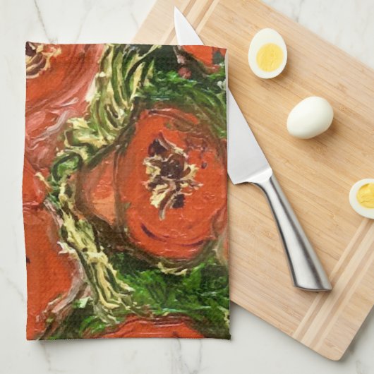 Wildes Mohnblumenteetuch Handtuch (Viertel Falte)