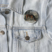 Wildes Mustang-Pferd im Schnee 1 Button (Beispiel)