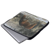 Wildes Mustang-Pferd im Schnee 1 Laptopschutzhülle (Vorne Knopf)