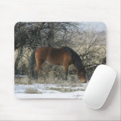 Wildes Mustang-Pferd im Schnee 1 Mousepad (Mit Mouse)