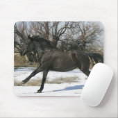 Wildes Mustang-Pferd im Schnee 2 Mousepad (Mit Mouse)