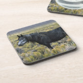 Wildes Mustang-Pferd in der Wüste Untersetzer (Linke Seite)