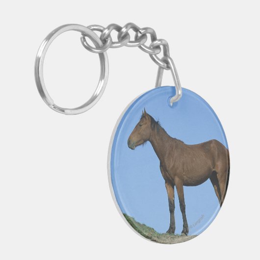 Wildes Mustang-Pferd Schlüsselanhänger (Vorderseite links)