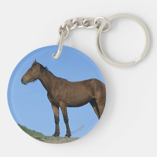 Wildes Mustang-Pferd Schlüsselanhänger (Rückseite)