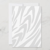 Wildes Party/Blaues Zebra Einladung (Rückseite)