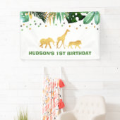 Wildes Party-Fahnen-Dschungel-Tier-Party Banner (Insitu)
