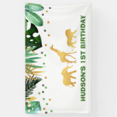 Wildes Party-Fahnen-Dschungel-Tier-Party Banner (Vertikal)