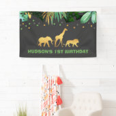 Wildes Party-Fahnen-Dschungel-Tier-Party Banner (Insitu)