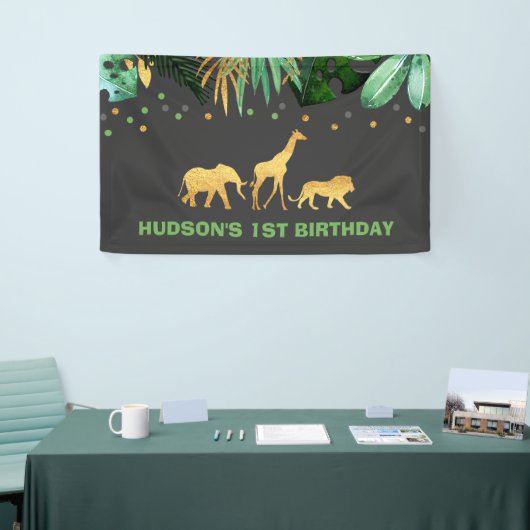 Wildes Party-Fahnen-Dschungel-Tier-Party Banner (Messeveranstaltung)