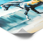 Wildes Pferd am Ufer Poster (Ecke)