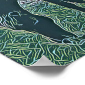 Wildes Pferd auf den Shackleford-Banken Poster (Ecke)