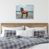 Wildes Pferd auf der Beach Leinwand drucken (Insitu (Schlafzimmer))