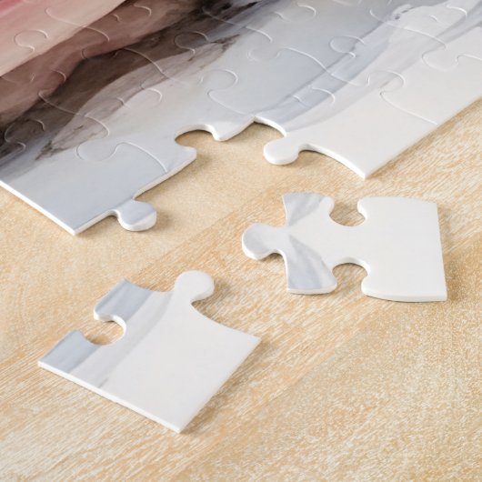 Wildes Pferd auf Grassy Düne bei Sonnenuntergang Puzzle (Seite)