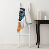 Wildes Pferd auf Grassy Düne bei Sonnenuntergang Sherpadecke (Beispiel)