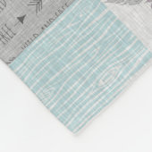 Wildes Pferd BoHo Fleece Blanket - Aqua/Gray (Ecke)