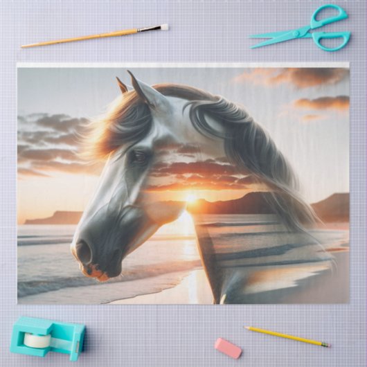 Wildes Pferd Chincoteague Island Decoupage Paper Seidenpapier (Basteln)