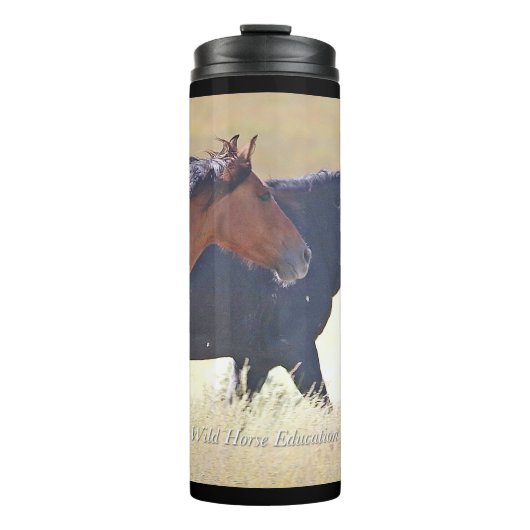Wildes Pferd Donunder thermische Tasse (Vorderseite)