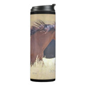 Wildes Pferd Donunder thermische Tasse (Nach links gedreht)