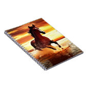 Wildes Pferd durch Surfen galoppieren Notizblock (Rechte Seite)