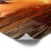 Wildes Pferd durch Surfen galoppieren Poster (Ecke)