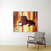 Wildes Pferd durch Surfen galoppieren Wandteppich (Beispiel (Horizontal))