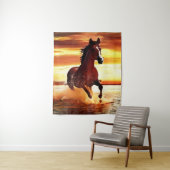 Wildes Pferd durch Surfen galoppieren Wandteppich (Beispiel)