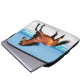 Wildes Pferd Galloping am Strand Laptopschutzhülle (Vorne Knopf)