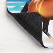 Wildes Pferd Galloping am Strand Mousepad (Ecke)
